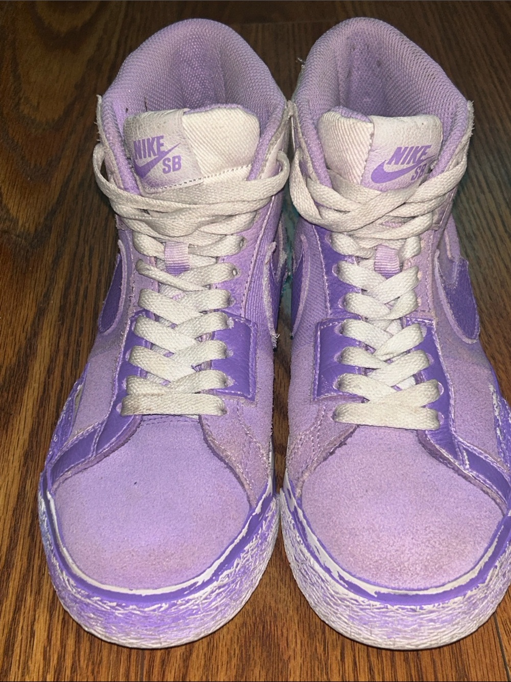 Nike SB Zoom Blazer Mid PRM Premium Youth Size 4 “Lilac Purple” (DR9087-555) - Picture 3 of 9